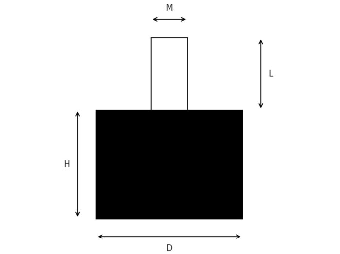 Trillingsdemper Type B schematisch